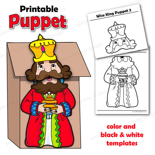 Three wise kings paper bag puppets We Three Kings puppets - paper bag puppets